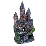 Penn-Plax Deco-Replicas Age-of-Magic Castle - Mini Aquarium Ornament for Freshwater & Saltwater Tanks - Durable Safe Resin Aquarium Castle Decorations - Ideal for Small Fish & Shrimp 4-Inch