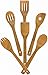 Bamboo Utensil Set - Eco-Friendly Material - Ideal For Cooking - Utopia Kitchen (6 Piece - Classic)