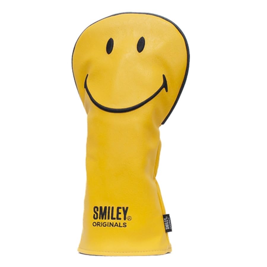 Smiley Golf Club Headcover - Classic Driver - Yellow/Black