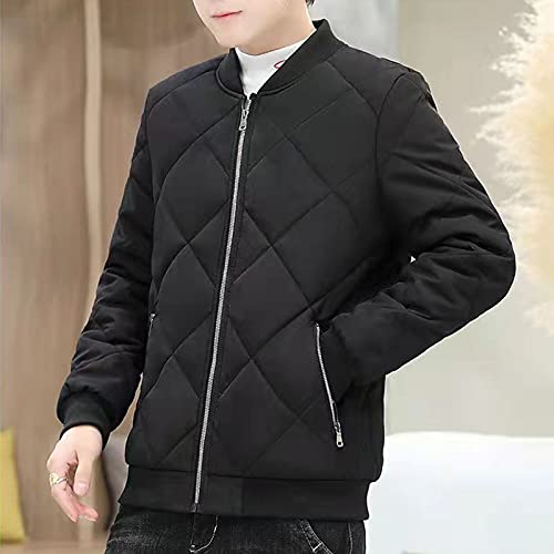 Men Sherpa Fleece Lined Bomber Jacket Lightweight Softshell Flight Jackets Windbreaker Varsity Slim Fit Full Zip Coat(Black,Xxl) #TOP4