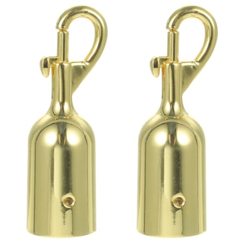 CIYODO 2pcs Golden Stanchions Rope Metal Hook Safety Breakaway Lanyard Hook Stanchions Rope Hook Aluminum Alloy Fall Protection Lanyard Hook