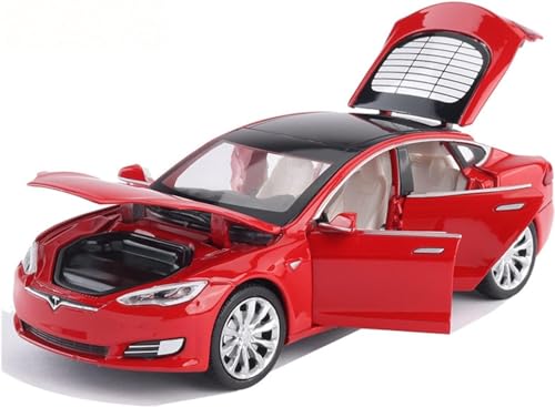 Image of Invite Enterprise Exclusive 1:32 Diecast Model Alloy Tesla S Alloy Metal Pull Back With 6 Openable Doors & Sound Light Auto Toy Car For Kids Best Gift Toys For Kids Boys?Colors As Per Stock?