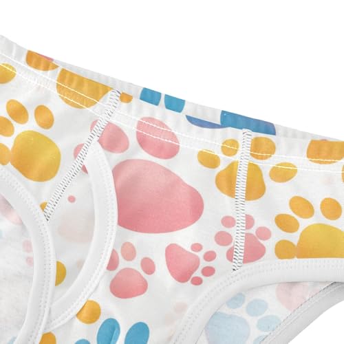 KLL Cute Dog Paws Little Boys Pure Cotton Underwear Briefs Breathable Children Panties4