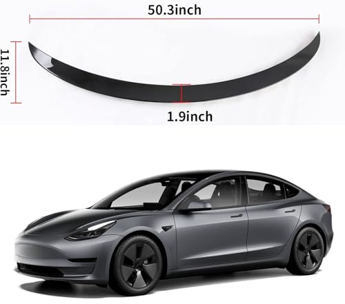 TOPABYTE Spoiler Original für Tesla Model Y Heckspoiler Flügellippe für Tesla 2020-2024 Model Y Zubehör ABS (Glänzend Schwarz)