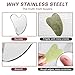 Uormsici Metal Gua Sha Facial Tools, 100% 304 Stainless Steel Guasha Tool for Face, Premium Guasha Set for Face, Body, Gua Sha Stone for Tighten Skin