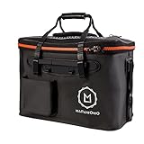 MARAMOMO Cubo de Pesca Plegable 25L - Bolsa de Pesca Impermeable para Mantener los Peces Vivos con Cremallera Extrafuerte - Cubo Plegable multifunción EVA