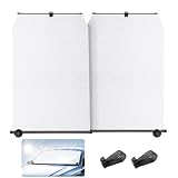 SHINELINERS Retractable Windshield Sun Shade - 99% UV & Heat Block, 420D Fabric, Universal Fit for Cars Trucks SUVs (Not for Large Trucks/Contoured Windshields.)