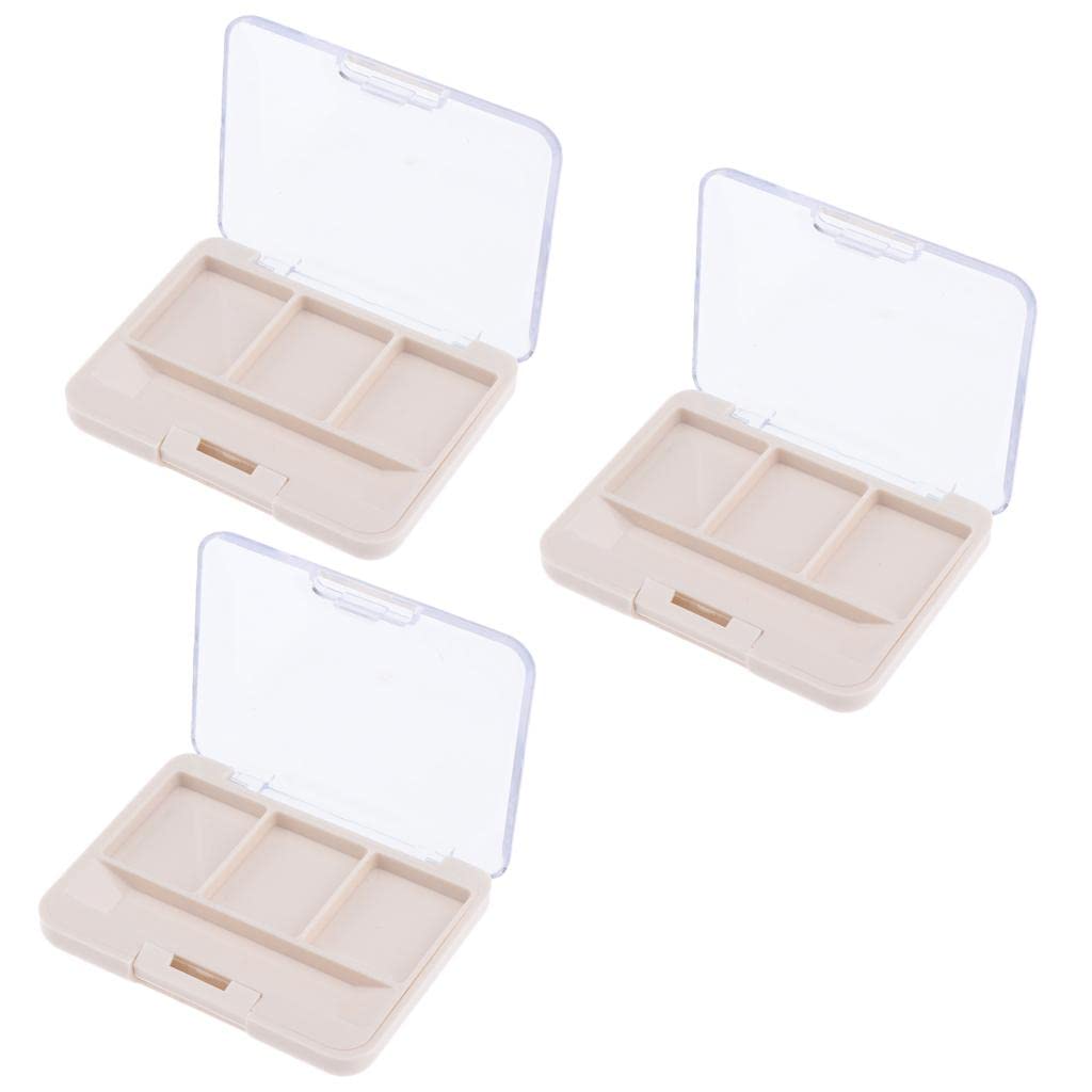 Losa 3X 3 Slots Empty Makeup Palette Powder Eyeshadow Blush Lip Gloss DIY Case-image-44