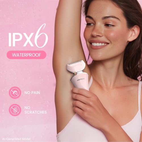 Image of PRITECH Electric Razor for Women Wet /Dry Electric Shaver for Women Pink | Waterproof Lady Shaver for Legs Arm Underarm Bikini Public Body Razor with One Extra Foil Blad, Portable Women Bikini Trimmer