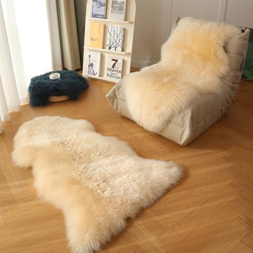 Custom Pure Wool Carpet Genuine Sheepskin Seat Pad Suitable