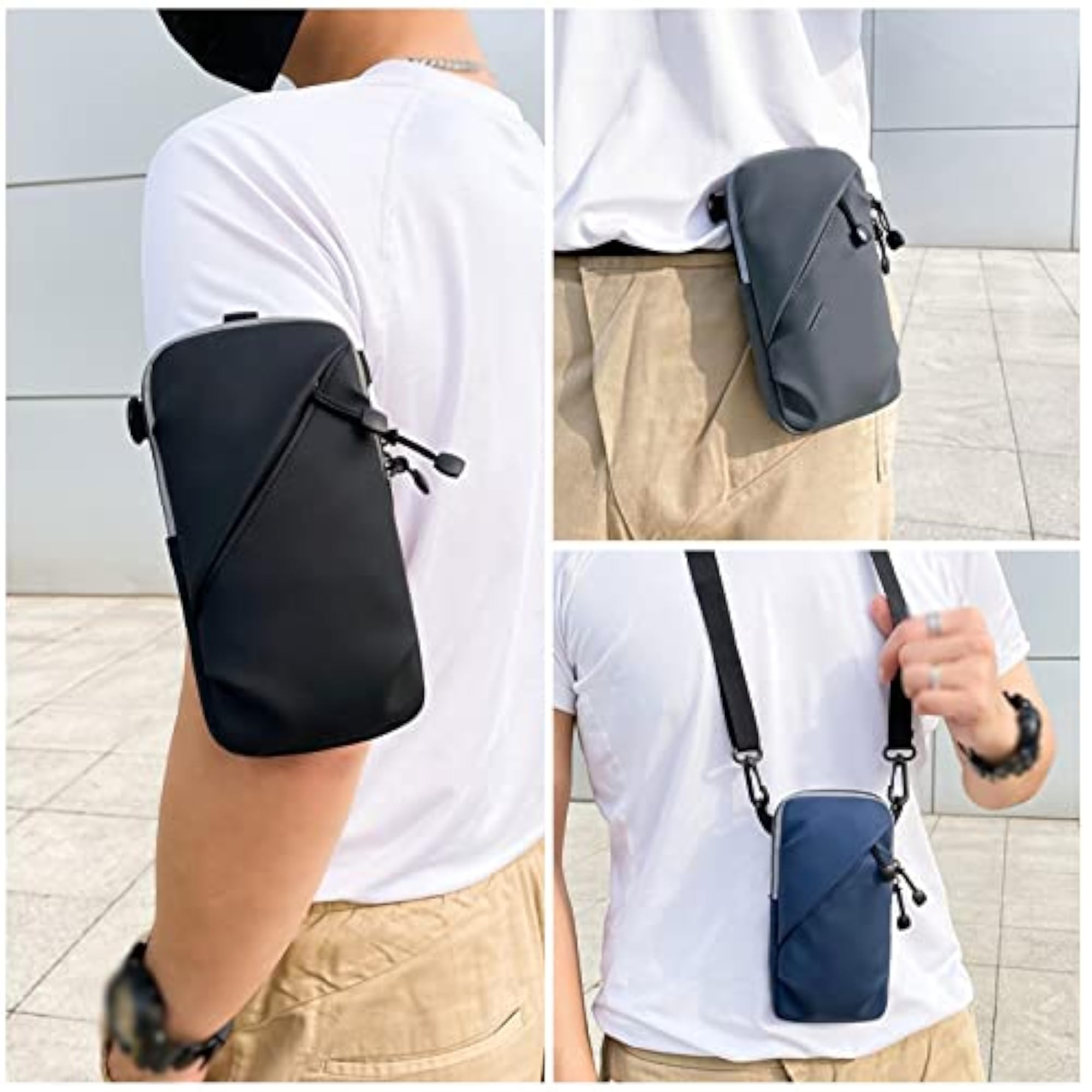 Men's Casual Cross Body Bag, Waterproof Polyester