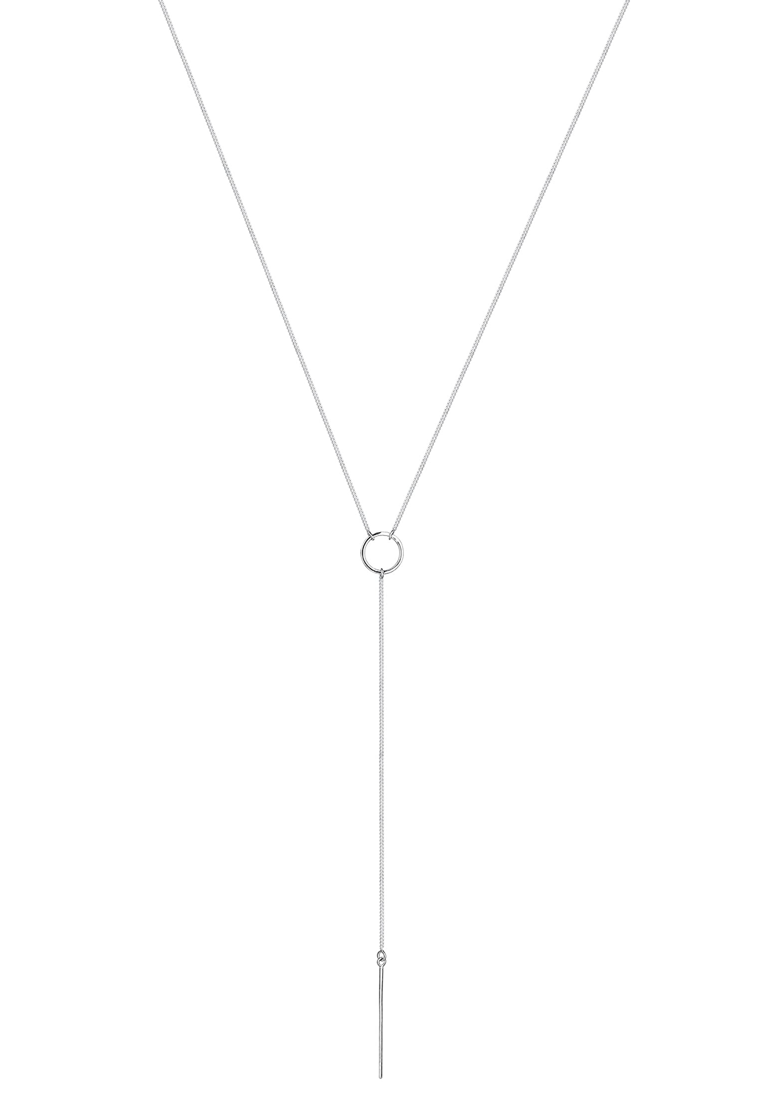 Elli Necklace Women Y-Shape Minimal in 925 Sterling Silver