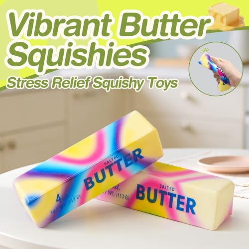 Dumpling Squishy 2 Packs Butter Squishy, Glitter Dumpling Squishys Mystery Box Squeeze Fidget Toys Slow Rising Squishies Stress Balls for Anxiety Relief, Party Favors Gifts for Kids & Adults - Image 6