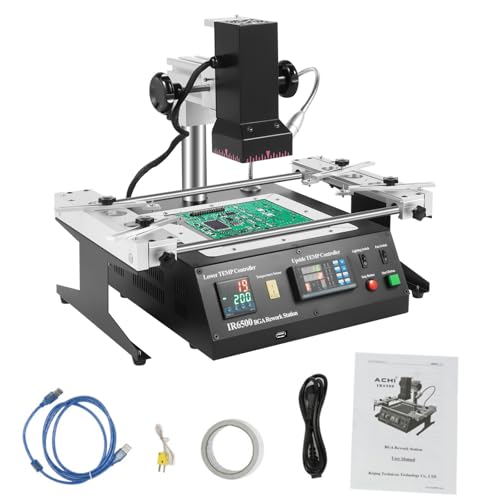CUBELLIN IR6500 BGA Rework Station 110V Infrared Soldering&Welding Machine Infrared Reballing Kits 8 Temperature Control Reflow Soldering Machine