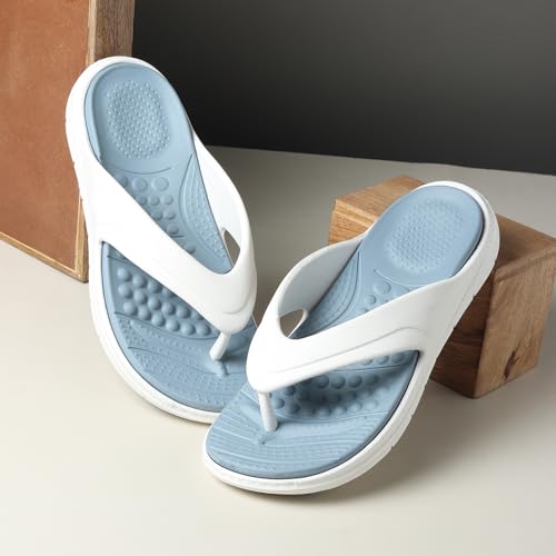 Image of YOHO Snugly Flip Flops for Men | Orthopedic Slippers & Relieving Acupressure | Waterproof Monsoon Footwear | Dual-Tone Design