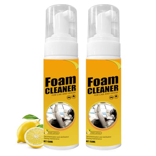 EClare 2×150ml Multi-purpose Car Foam Cleaner, No Flushing Upholstery Cleaner, Multifunctional Foam Cleaner for Car and House