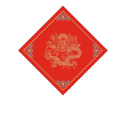 20 piezas de papel rojo en blanco Fu personaje Xuan rojo Dou Fang Xuan papel cuadrado de personajes Fu para festivales de primavera, decoraciones de Año Nuevo chino (10 unidades)