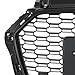 Partzer Front Bumper Grille Compatible with 2017-2020 Audi A3 8V RS3 Style Front Honeycomb Mesh Grille Gloss Black W/ACC
