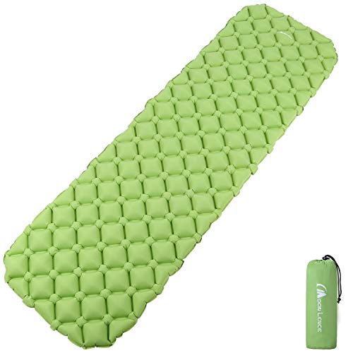 MOON LENCE Sleeping Pad for Camping Backpacking Ultralight Compact Air Pad Inflatable Lightweight Sleeping Mat Portable Outdoor Hiking Mattress(Green*1)