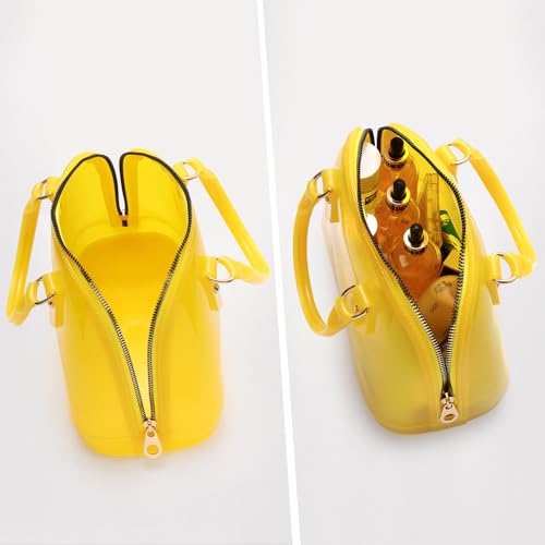 Jelly Crossbody Purse Shoulder Bag, Candy Color Tote Satchel Top-Handle Handbags for Women4