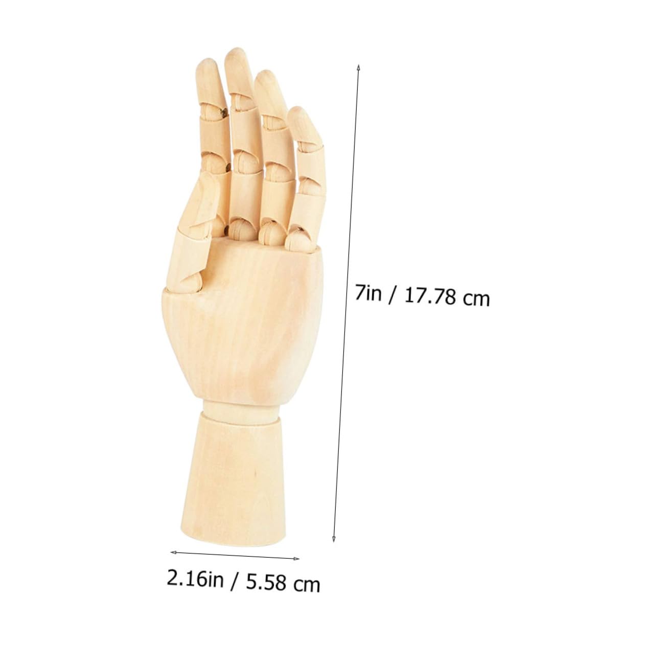 Gogogmee Unique Design Wooden Hand Model Sculpture for Sketching 2pcs Comic Hand Models Movable Joints for Artistic Creation