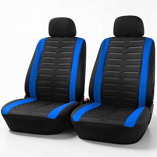 Upgrade4cars Zestaw pokrowców na przednie siedzenia samochodowe, uniwersalne, w kolorze niebieskim