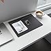 KINGFOM Ultra-Smooth PU Leather Desk Pad & Mat Office Desk Drawing & Writing Board A3/ A4 File Paper Clip Table Protector Mat on Top Large 24''x18'' (Black)