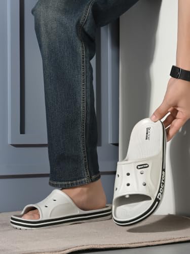 Image of Men's EVA Slide Slippers | Lightweight Comfort Bathroom & Casual Slides | Anti-Skid Soft Cushioned Slip-On Slippers for Indoor & Outdoor Use