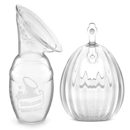 Image of haakaa Manual Breast Pump for Breastfeeding 4oz/100ml and Shell Wearable Manual Breast Pump 2.5oz/75ml Combo, Food-Grade Silicone