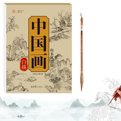 Álbum de copia de dibujo blanco de pintura china, práctica de lavado de tinta Gongbi en papel de arroz, libro tradicional de trazado de pájaros florales para principiantes, libro de caligrafía para