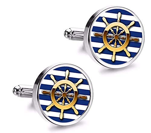 Gemelolandia Gemelolandia | Gemelos de Camisa Magglass Timon Nautico Nº21 16mm Originales Para Camisas | Complementos de Moda Para Hombres y Niños | Regalos Para Bodas, Comuniones, Bautizos y Otros Eventos