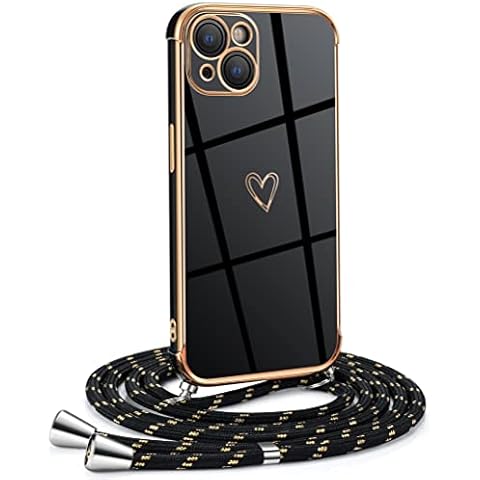 Funda iPhone 14 Mkej con Cuerda y Chapado en Oro Cover