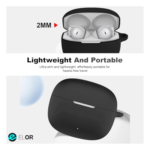 Image of ELOR Premium Silicone Case Cover Compatible with OnePlus Nord Buds 4 Pro (Earbuds Not Included) (Frost White)