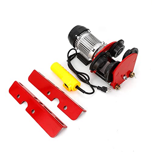 Lift Electric Hoist Crane Remote Control Power System, 2200 Lbs Zinc-Plated Steel Wire Overhead Crane Garage Ceiling Pulley Winch W/for Hobbyists, Suitable for Repairing Boats, Cars, Lawn Mowers