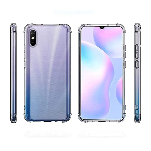 Image of COVERBLACK Rubber Silicone Back Cover for Mi REDMI 9A - Transparent