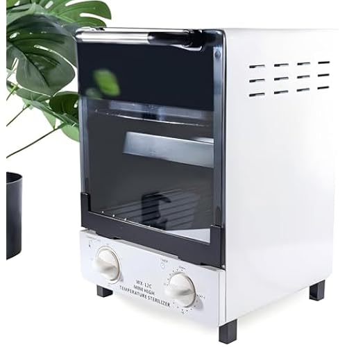 Sterilizer for Nail Tools, 12L Multifunctional High Temperature Cleaning Dry Box Stainless Steel with Temp Control, Tweezer Sterilizer, Stainless Trays, Timer, Nail Salon Equipment