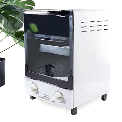Sterilizer for Nail Tools, 12L Multifunctional High Temperature Cleaning Dry Box Stainless Steel with Temp Control, Tweezer Sterilizer, Stainless Trays, Timer, Nail Salon Equipment