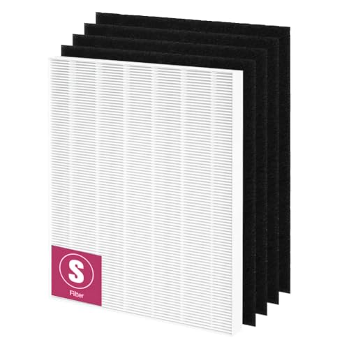 Filtro S HEPA de repuesto, compatible con purificador de aire Winix C545, sustituye al filtro Winix S 1712-0096-00 (1 HEPA + 4 filtros de carbono)