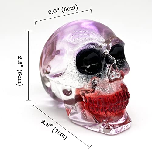 Estatua de Calavera de Cristal Electroplateada 7x5x6 cm miniatura 2