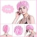 ROYBENS 4PCS Satin Bonnets for Women, Silk Bonnet for Sleeping, Sleep Cap for Curly Hair Braids, C