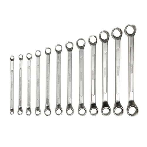 Image of DeNeers 13-12M 12 pc Ring Spanner set (6x7-30x32mm) used in a wide range tasks, from automotive maintenance to general mechanical work.Suitable for Professional, Industrial, Home and DIY use