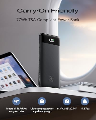 Image of Orfeika 20000mAh Power Bank Fast Charging, Portable Charger with 4 Built-in Cables & 6 Outputs, 20W PD USB C Battery Pack Compatible with iPhone 16 /15, Galaxy, Android, iPad & More (Travel Essential)