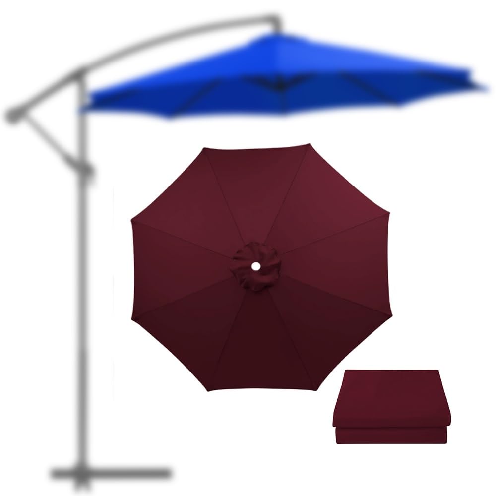 Pokrowiec na parasol tarasowy 3,5 m, zamienny baldachim na stół na zewnątrz, pasuje do żeber 6/8 cm, trwała tkanina parasolowa do ogrodu przydomowego i na plażę