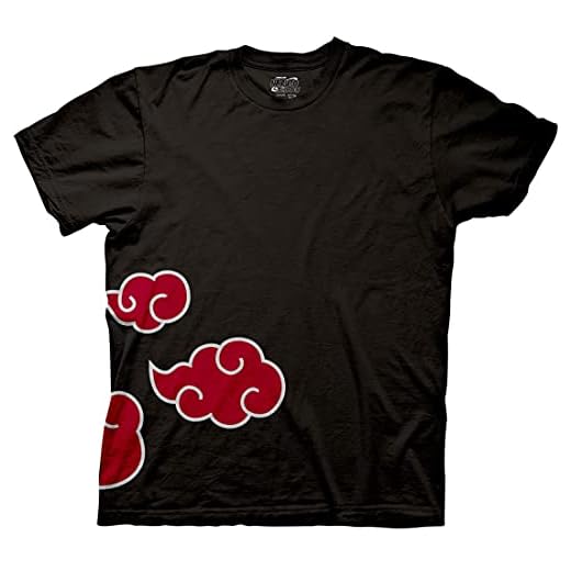 Naruto ShippuDen Clouds T-Shirt Medium - Black