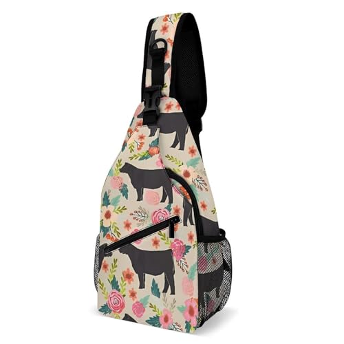 Morrales de hombro con diseño Pink Flower para adultos
