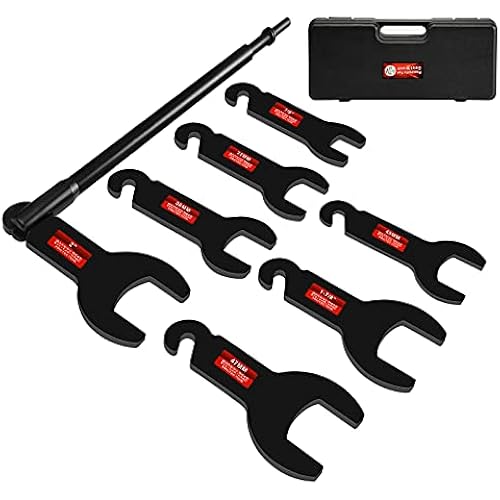 BETOOLL 8PCS Pneumatic Fan Clutch Wrench - 43300 Removal Tool Kit, Auto Repair Spanner Kit Installs Compatible With Ford, GM, Chrysler and Jeep