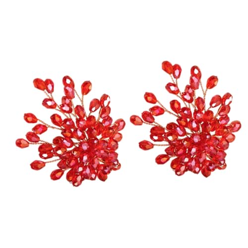 HOMSFOU Clips Decorativos para Zapatos de Novia 2 Unidades, Hebillas de Cristal para Fiestas y Eventos Familiares, Accesorios para Mujer