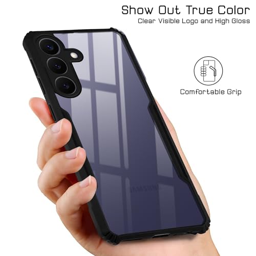 Image of Jkobi Hybrid Back Cover Case for Samsung Galaxy S26 Plus (Shockproof with Polycarbonate Clear Panel | Professional Black)