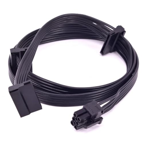 JINTAI Netzkabel für Corsair CX850M CX750M CX600M 6Pin 1 auf 3 SATA 15Pin Power Supply Cable
