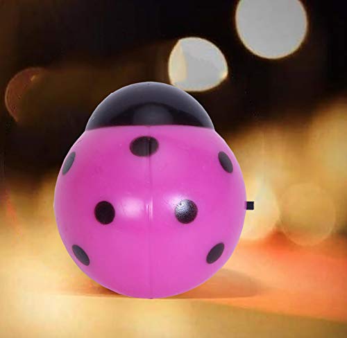 Image of ascension 2 Pc Romantic Energy Saving Creative Lady Bug Shaped Design Night Light Animals Cartoon lamp for Bedroom Home Decor Kids Favourite Birthday Party Return Gifts (Assorted Color)